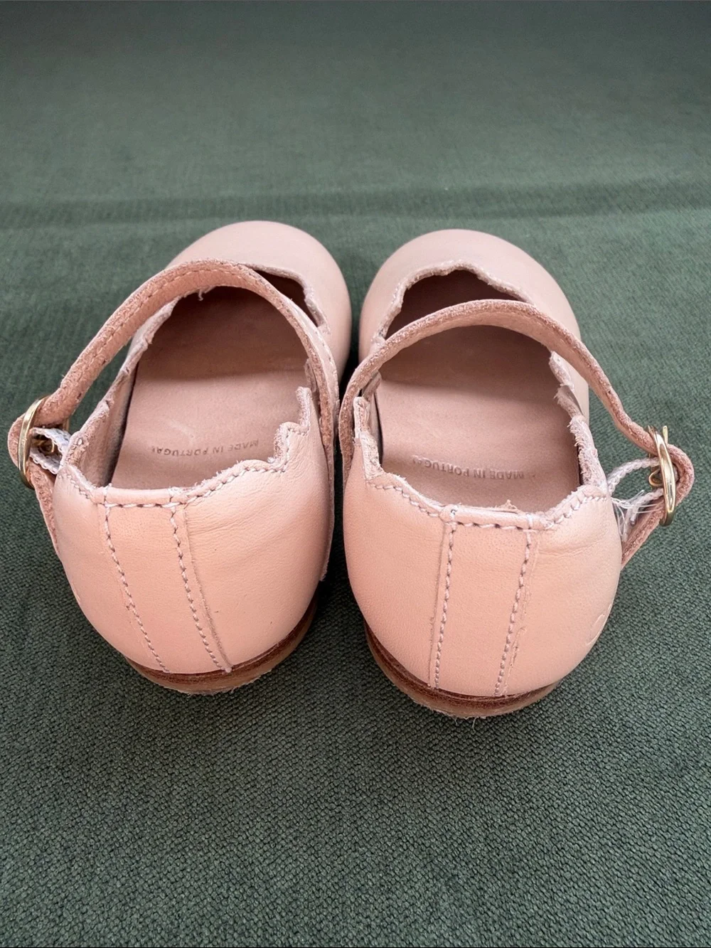 Chloe Pink Scalloped Leather Mary Jane Shoes, size 20 (4.5-5 US)